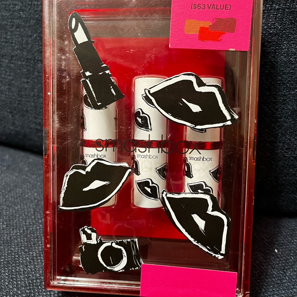 Smashbox Be Legendary Lipstick Gift Set 3 Full sz Easy, Get Fired, Black Cherry